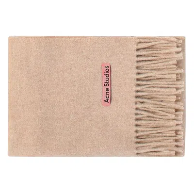 Pre-owned Acne Studios Fringe Wool Scarf 'oatmeal Melange' | Cream | Men's Size Onesize In White