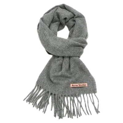Acne Studios Fringe Wool Skinny Scarf In) In Pattern