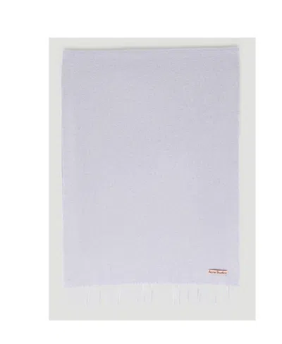 Acne Studios Fringed-edge Wool Scarf In White