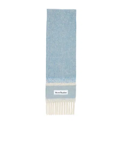 ACNE STUDIOS ACNE STUDIOS LOGO PATCH FRINGED SCARF