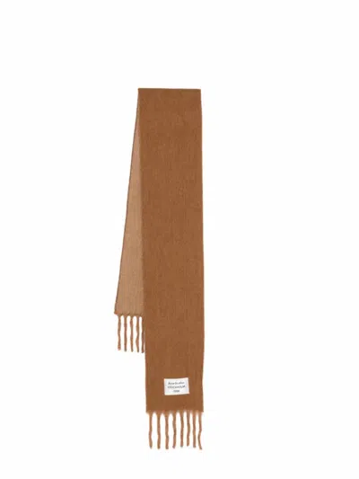 Acne Studios Fringed Scarf In Brown