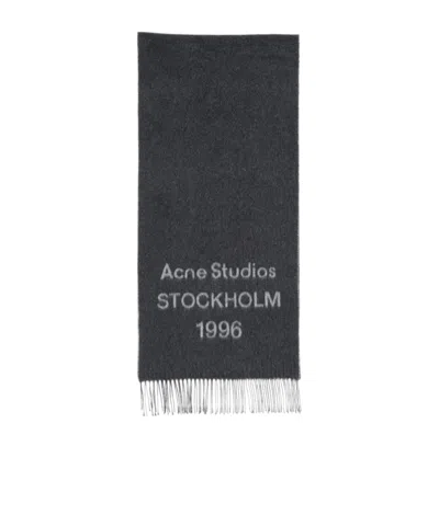 Acne Studios Fringed Scarf In Black