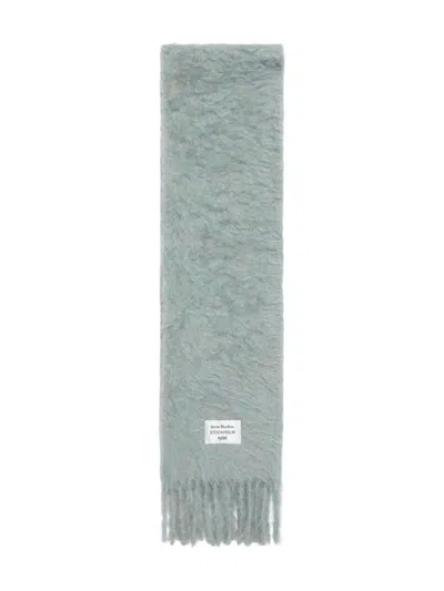 Acne Studios Fringed Scarf In Green