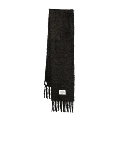 Acne Studios Fringed Scarf In Black