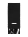 Acne Studios Fringed Scarf In Black