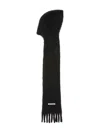 Acne Studios Fringed Scarf In Black