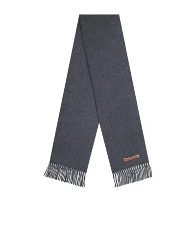 Acne Studios Fringed Scarf In Gray
