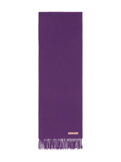 Acne Studios Fringed Scarf In Brown