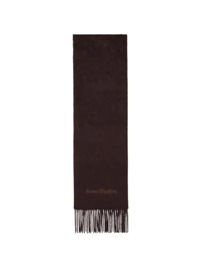 Acne Studios Fringed Scarf In Brown