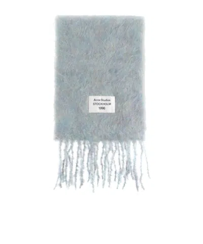 Acne Studios Fringed Scarf In Gray