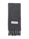 Acne Studios Fringed Scarf In Gray