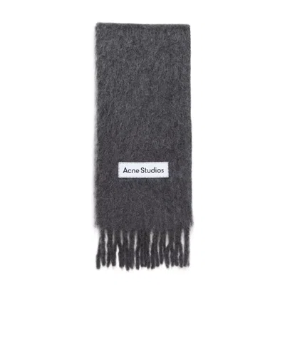 Acne Studios Fringed Scarf In Blue