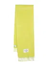 Acne Studios Fringed Scarf In Neon Green