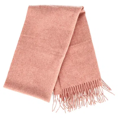 Acne Studios Fringed Scarf In Peach Wool