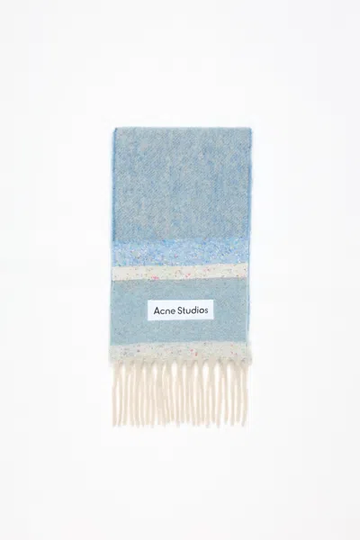 ACNE STUDIOS FRINGED SCARF LOGO