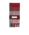 Acne Studios Cozy Multicolor Check Scarf For Cold Seasons In Red