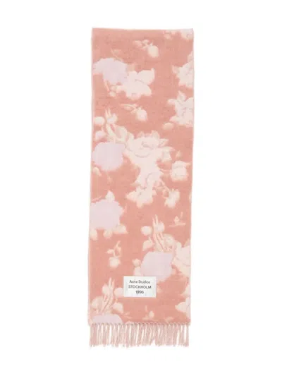 Acne Studios Fringed Scarf In Pink