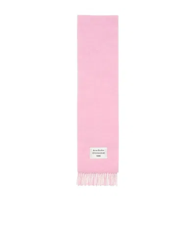 Acne Studios Fringed Scarf In Pink