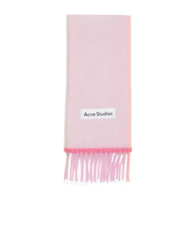 Acne Studios Fringed Scarf In Pink