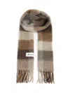 Acne Studios Fringed Scarf Scarves And Foulards Brown In Brown