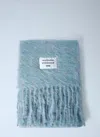 Acne Studios Women Fringed Wool-blend Scarf In Blue