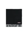 Acne Studios Fringed Wool Scarf In Black