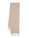 Acne Studios Logo-patch Wool Scarf In Neutrals
