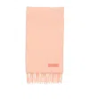 Acne Studios Fringed Wool Scarf In Pink