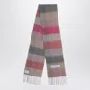 Acne Studios Womens Fuschia Lilac Pink Vally Checked Wool-blend Scarf In Multi