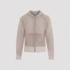 Acne Studios Zip-up Knit Hoodie In Nude & Neutrals