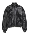 Acne Studios Full-zip Leather Jacket In Black