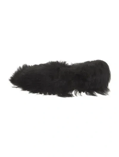 Pre-owned Acne Studios Fur Slippers In Black