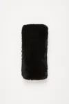 Acne Studios Furry Scarf In Black