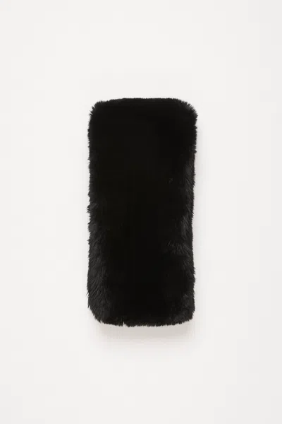 Acne Studios Furry Scarf In Black