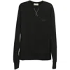 Acne Studios Fynn Acid Crew Sweater In Black Cotton In Black