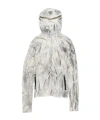 Acne Studios Gefärbter Pullover Mit Reissverschluss In White