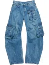 Acne Studios Denim Cargo Trousers In Blau
