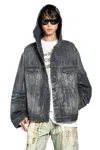 Acne Studios Giacca Di Jeans Con Cappuccio In Blue