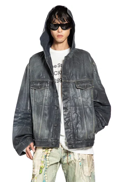 ACNE STUDIOS GIACCA DI JEANS CON CAPPUCCIO