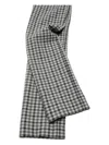 Acne Studios Gingham Check Trousers In White
