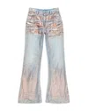 Acne Studios Fitted Glitter Flared Trousers In Multi