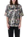 Acne Studios Sandro Printed Fluid Tech Shirt In Black Print