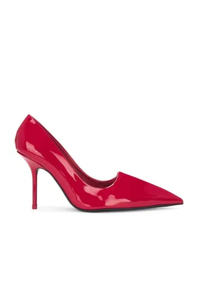 Acne Studios Bordisia Patent Pointed Toe Pump In Red