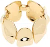 Acne Studios Gold Brass Croco Scale Bracelet In 290 Gold