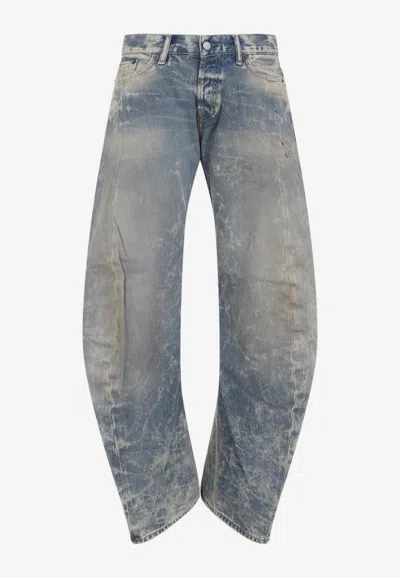 Acne Studios Goldmine Distressed Jeans In Blue
