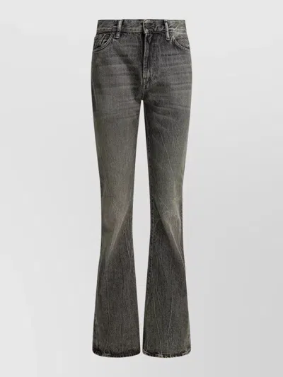 Acne Studios Gothik 2025 Flared Denim Five Pocket Trousers In Black