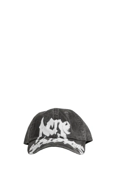 Acne Studios Gothis Logo Baseball Cap In Neutral