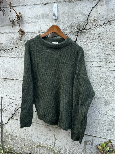 Pre-owned Acne Studios Grail  Geometric Mohair Sweater In Multicolor