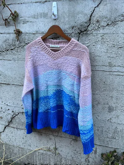 Pre-owned Acne Studios Grail  Oceanic Waves Gradient Sweater In Multicolor