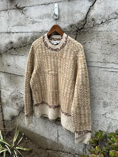 Pre-owned Acne Studios Grail  Patterned Mohair Sweater In Multi